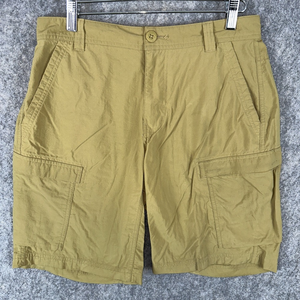 REI Shorts Mens 30 Tan Sahara Relaxed Nylon Cargo Lightweight Outdoor Gorpcore